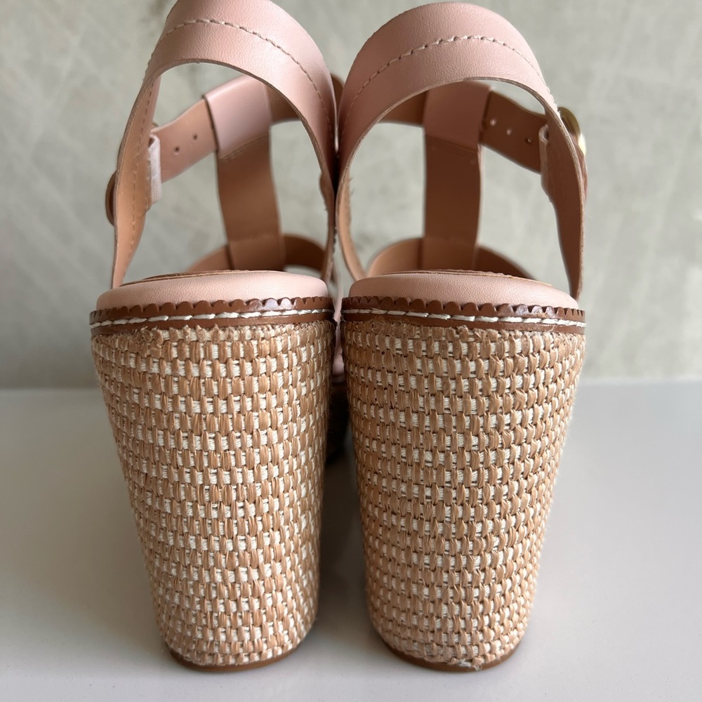 Cole Haan Grand Series Blush Pink Wedge Sandals - Picture 5 of 10